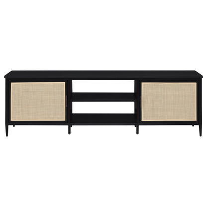 Amherst - 2-Door 70" Metal TV Stand Media Console - Black