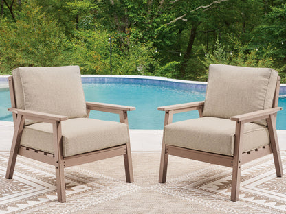 Grover Beach - Lounge Chair With Cushion (Set of 2) - Driftwood