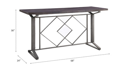Evangeline - Counter Height Table - Salvaged Brown & Black
