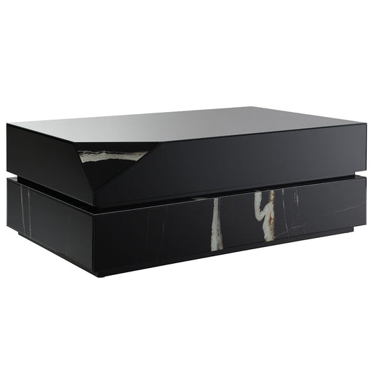 Drisana - Coffee Table - Black Mirrored