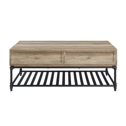 Brantley II - Coffee Table - Oak & Sandy Black