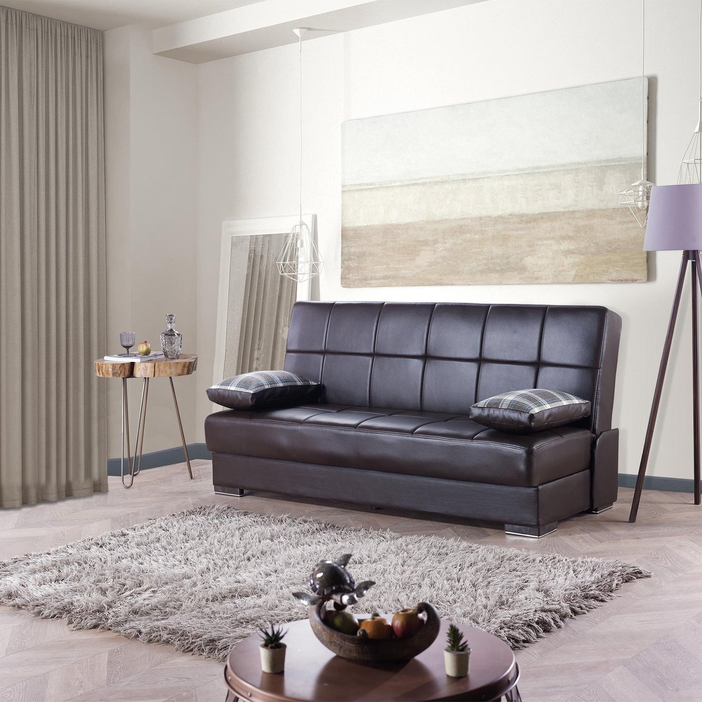 Ottomanson Soho - Upholstered Convertible Sofabed With Storage - PU