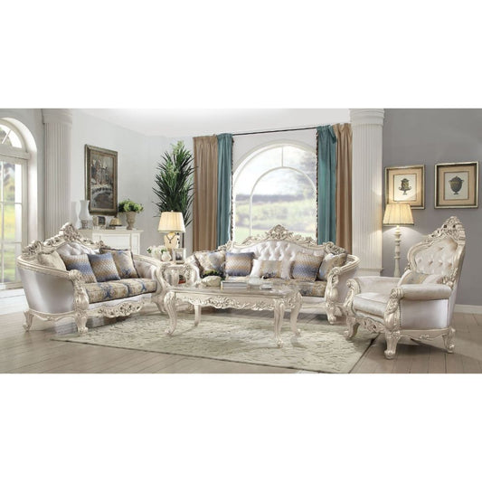 Gorsedd - Sofa With 5 Pillows - Fabric & Golden Ivory