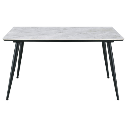 Dennison - Rectangular Ceramic Top Dining Table Gray - Gray Marble