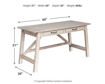 Carynhurst - Whitewash - Home Office Large Leg Desk