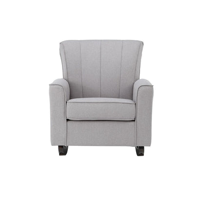 Denzell - Rocking Chair - Light Gray Linen