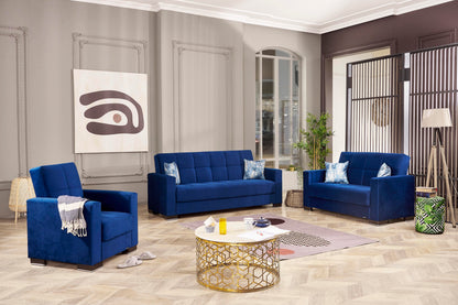 Ottomanson Armada - Upholstered Convertible Loveseat With Storage - Microfiber