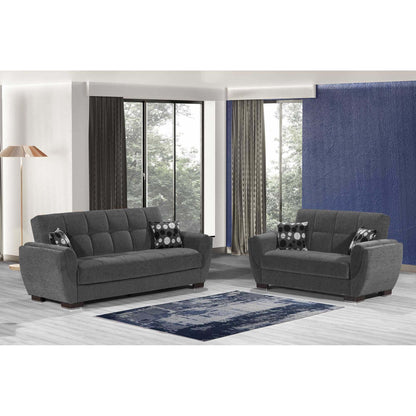 Ottomanson Armada Air - Upholstered Convertible Sofabed With Storage - Gray Chenille