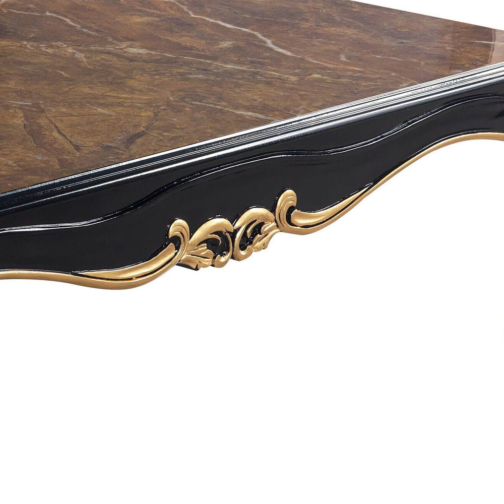 Betria - Coffee Table - Engineered Stone Top, Gold & Black