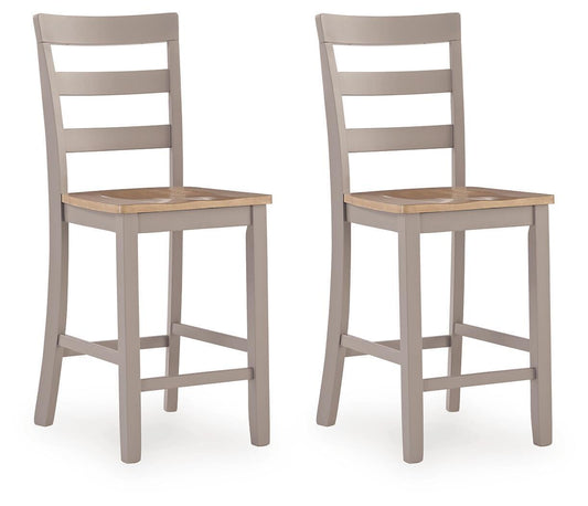 Harperfeld - Barstool (Set of 2) - Natural / Gray