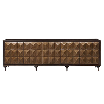 Diya - Console Cabinet - Forged Bronze & Espresso