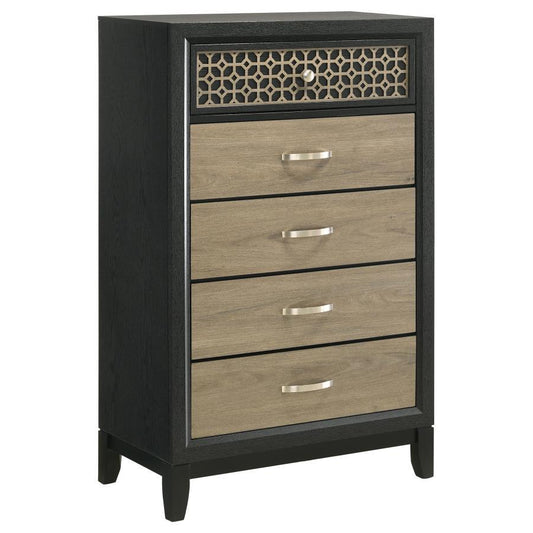 Valencia - 5-Drawer Bedroom Chest - Black