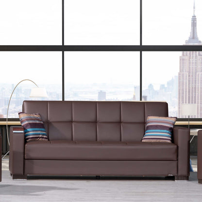 Ottomanson Armada X - Upholstered Convertible Wood Trimmed Sofabed With Storage