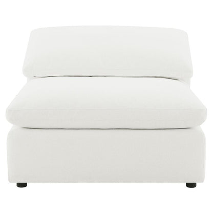 Raleigh - Boucle Upholstered Armless Chair - Ivory