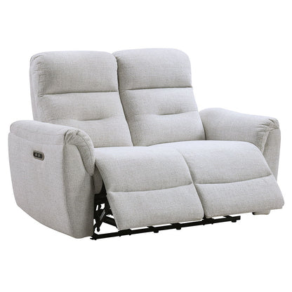 Eastre - Power Motion Loveseat With USB Port - Beige Chenille