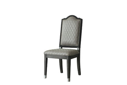 House Beatrice - Side Chair (Set of 2) - Two Tone Gray Fabric & Charcoal