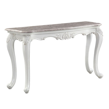Ciddrenar - Sofa Table - Marble Top & White