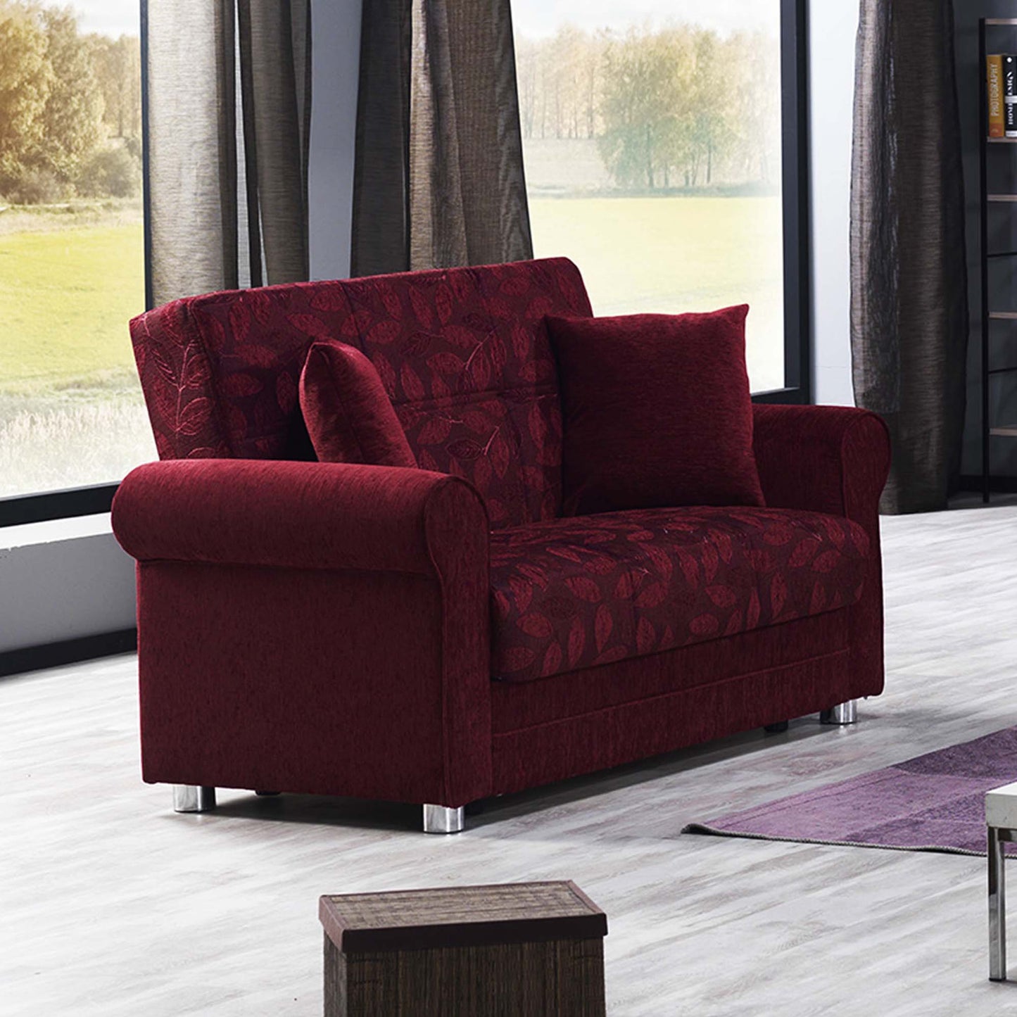 Ottomanson Rio Grande - Upholstered Convertible Loveseat With Storage