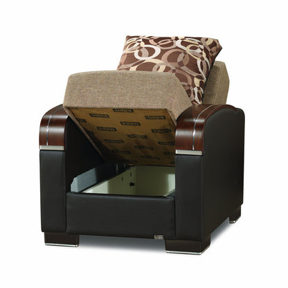 Ottomanson Mobimax - Upholstered Convertible Armchair With Storage