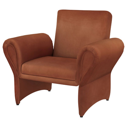 Liana - Upholstered Roll Arm Accent Armchair - Rust