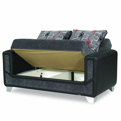 Ottomanson Mondo Modern - Upholstered Convertible Loveseat With Storage