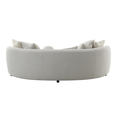 Iniko - Sofa With 6 Pillows - Beige Boucle