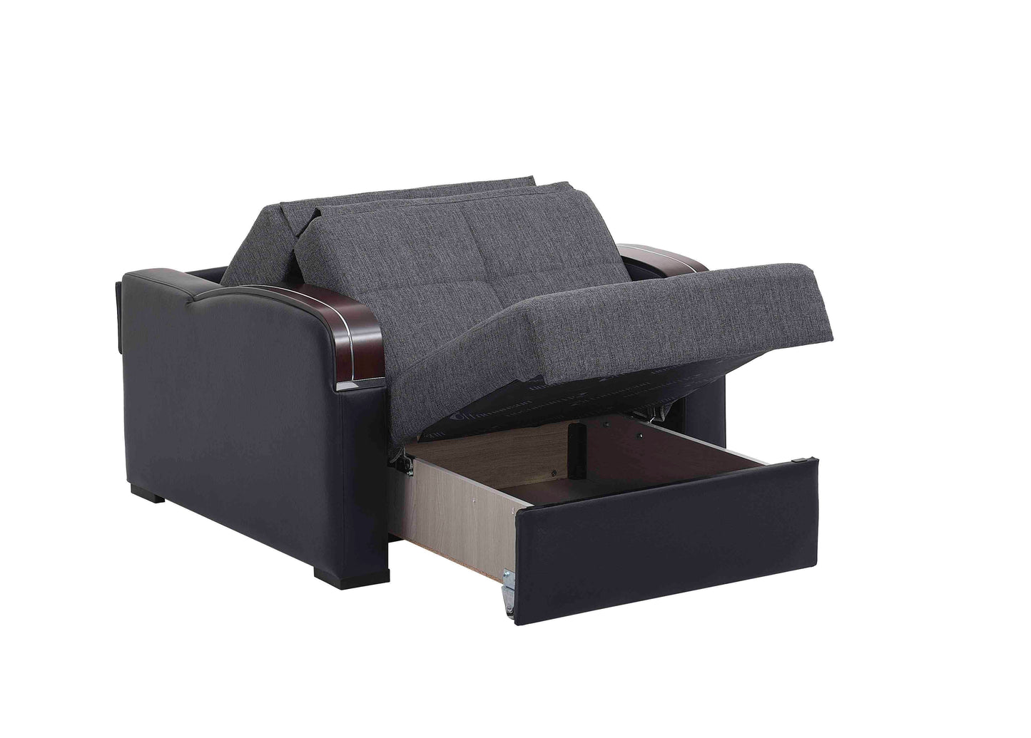 Ottomanson Sleep Plus - Upholstered Convertible Armchair With Storage
