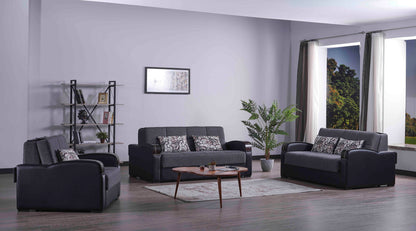 Ottomanson Sleep Plus - Upholstered Convertible Loveseat With Storage
