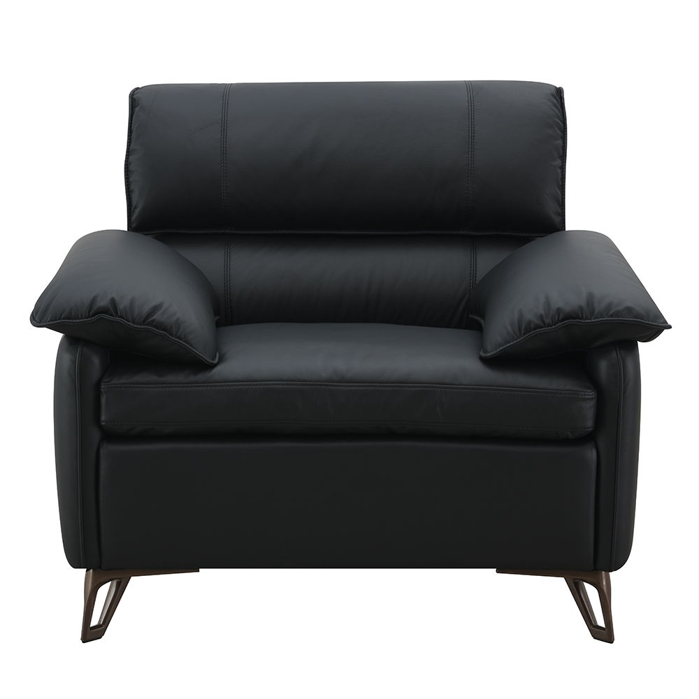 Eilene - Chair - Black Top Grain Leather