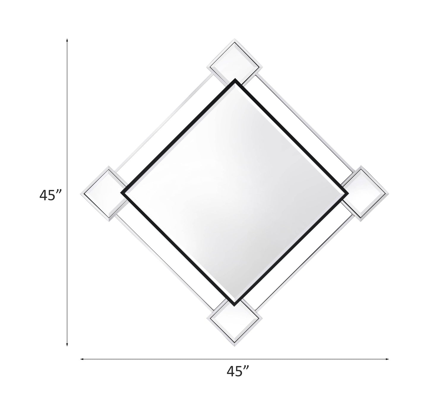 Asbury - Accent Mirror - Mirrored & Chrome