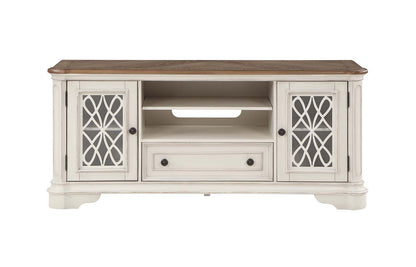 Florian - TV Stand - Oak & Antique White