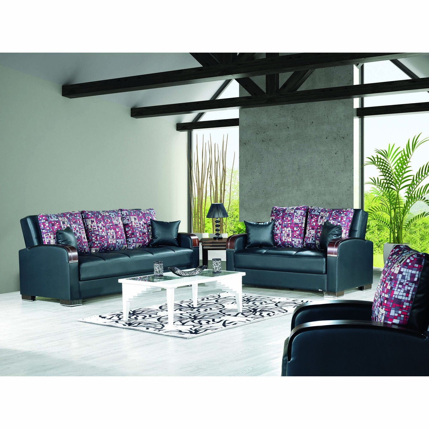 Ottomanson Mobimax - Upholstered Convertible Loveseat With Storage