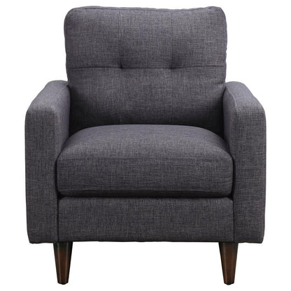 Watsonville - Upholstered Track Arm Tufted Accent Chair - Gray