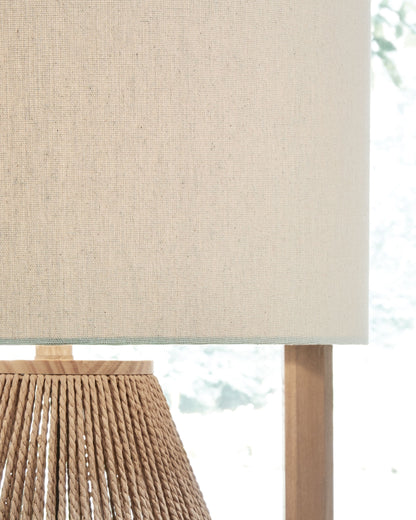 Clayman - Natural / Brown - Paper Table Lamp