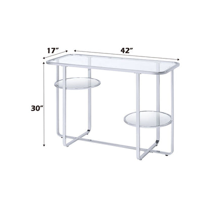 Hollo - Sofa Table - Glass & Chrome