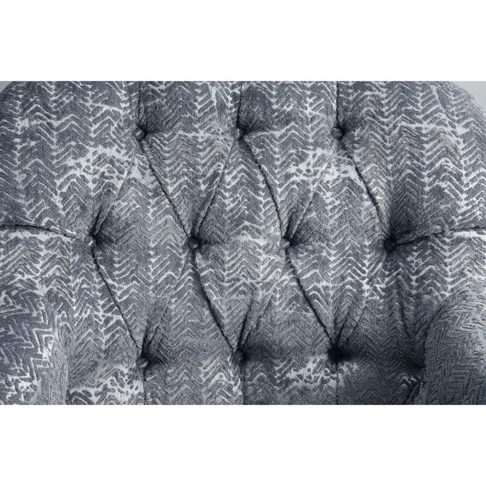 Gaura - Chair With Pillow - Dark Gray Velvet