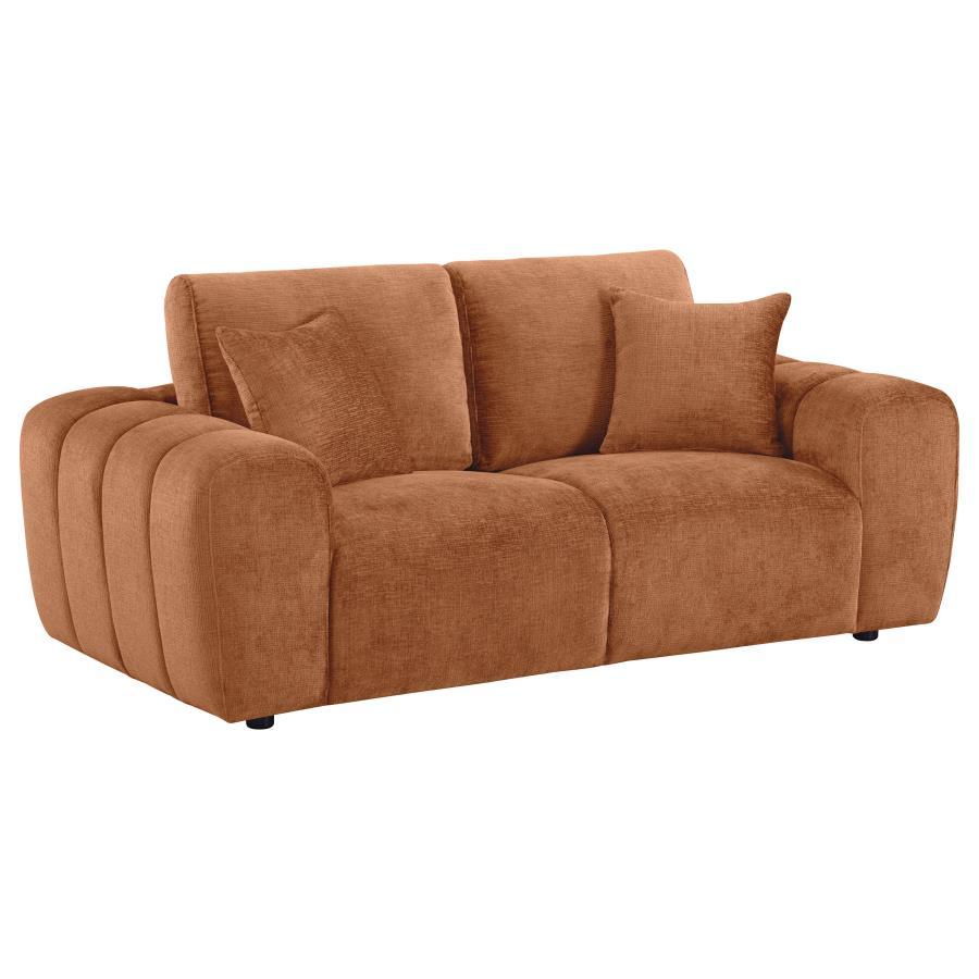 Burnett - Chenille Upholstered Wide Arm Loveseat