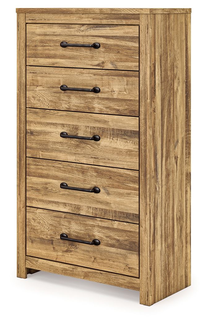 Maystonna - Five Drawer Chest - Brown
