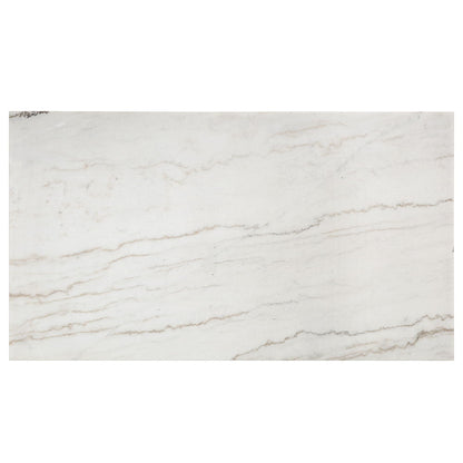 Edwyn - Dining Table With Marble Top - White Natural Marble Top & Brown