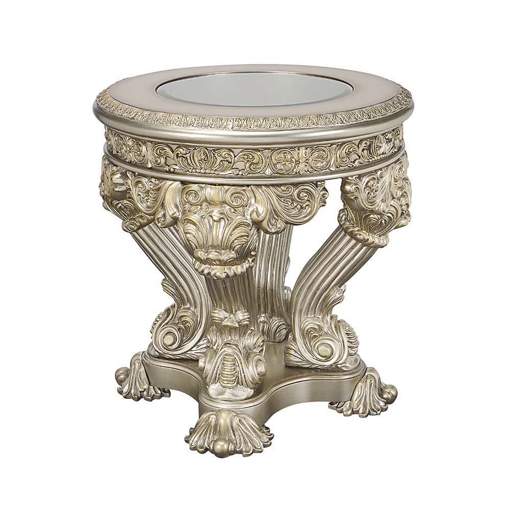 Danae - End Table - Champagne & Gold