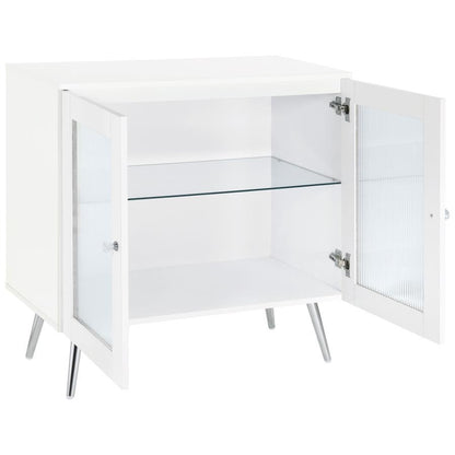 Nieta - 2 Door Engineered Wood Accent Cabinet - White High Gloss