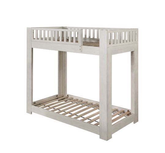 Cedro - Twin Over Twin Bunk Bed - Weathered White