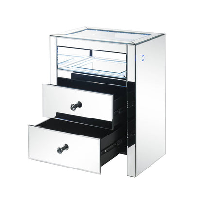 Dominic - Accent Table With LED - Mirrored