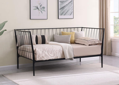 Richland - Metal Twin Daybed Bed Frame - Matte Black