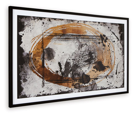 Clefting - Black / Caramel / Tan - Wall Art