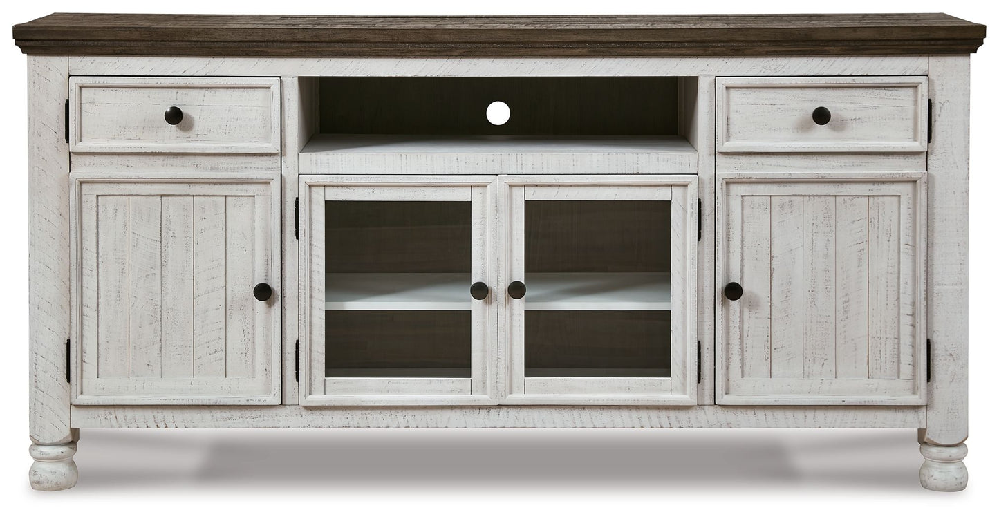 Havalance - Extra Large TV Stand - 4 Doors - Brown / Beige