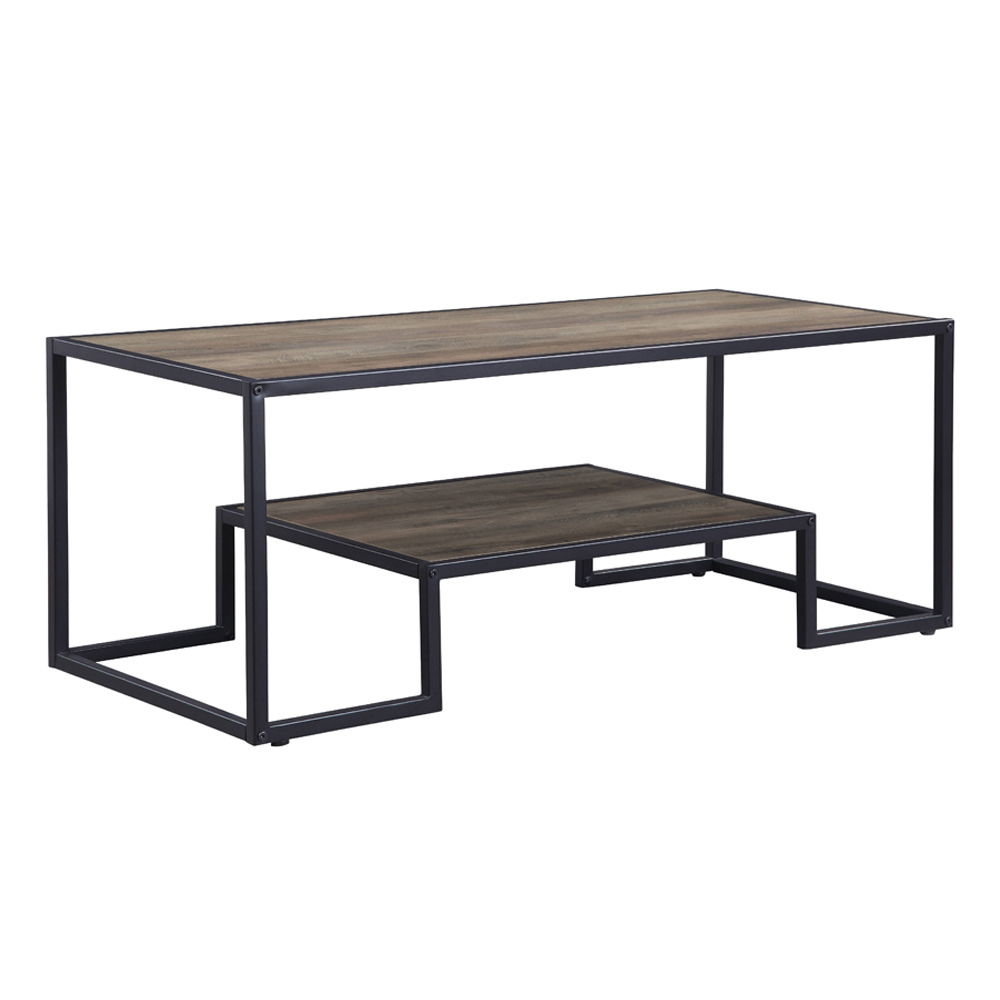 Idella - Coffee Table - Rustic Oak & Black