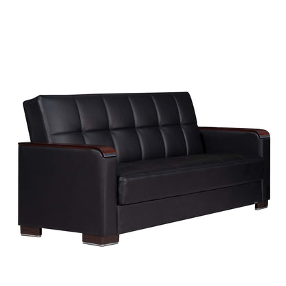 Ottomanson Armada X - Upholstered Convertible Wood Trimmed Sofabed With Storage