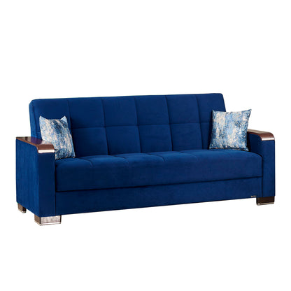 Ottomanson Armada X - Upholstered Convertible Wood Trimmed Sofabed With Storage - Microfiber