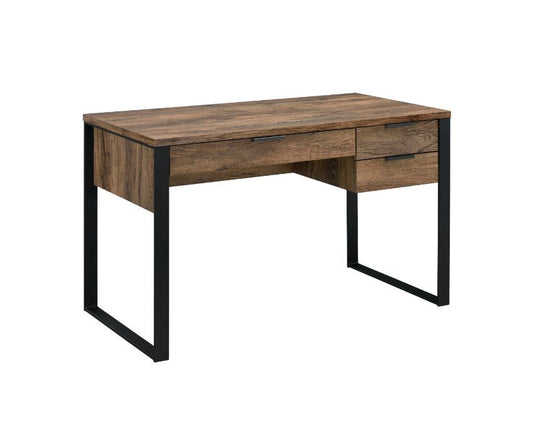 Aflo - Writing Desk - Weathered Oak & Black Finish